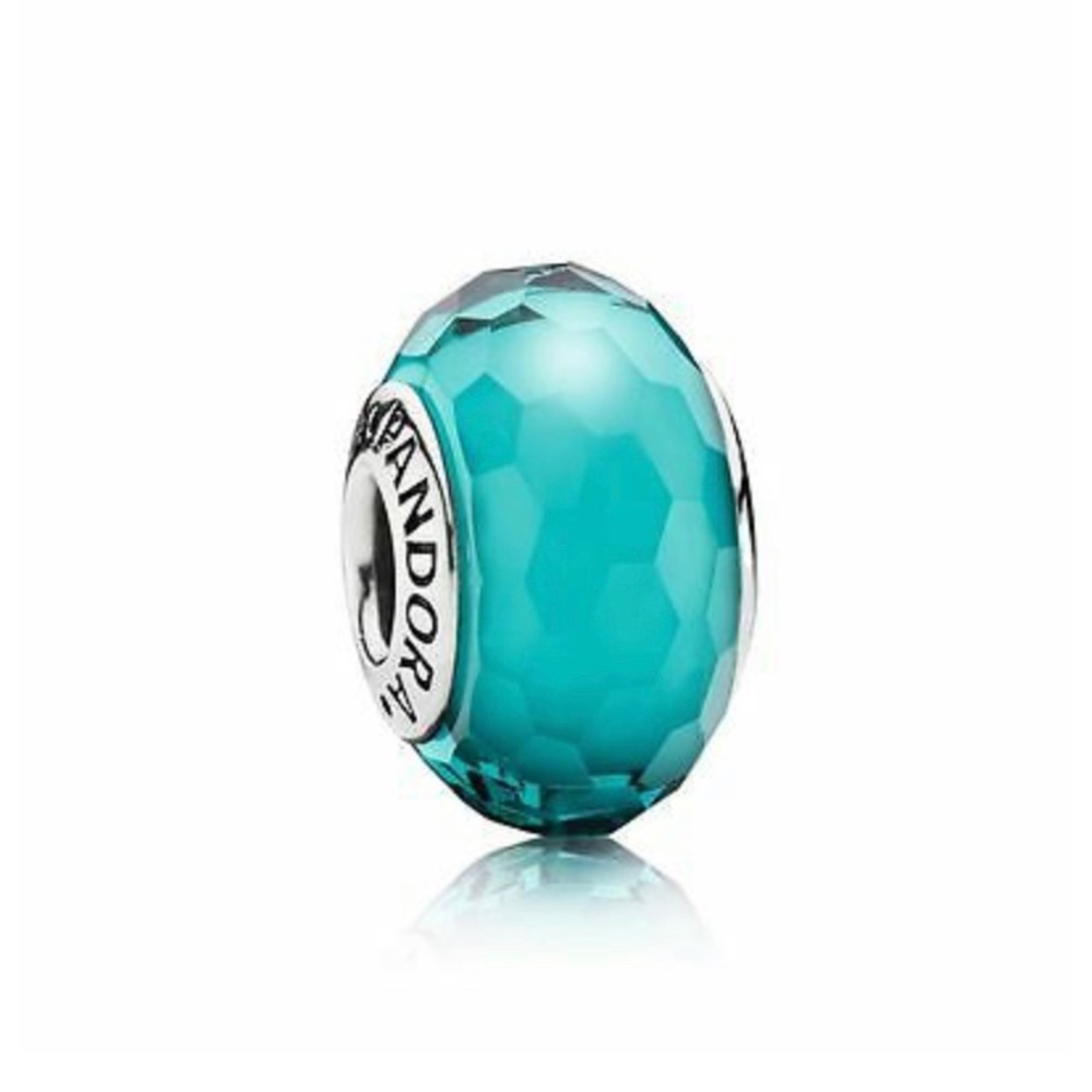 Fascinating Teal Murano Glass charm
